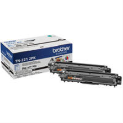 Brother Genuine TN221 2PK Standard-Yield Black Toner Cartridge Multipack