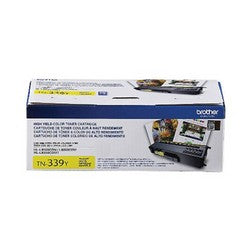 Brother TN339Y Yellow Toner Cartridge, High Yield