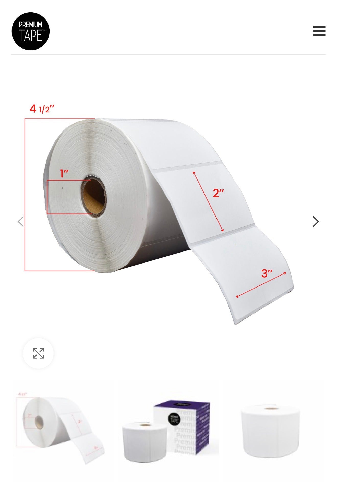 Zebra Direct Thermal Labels 3" x 2" - 1240/Roll, 8 Rolls/Box