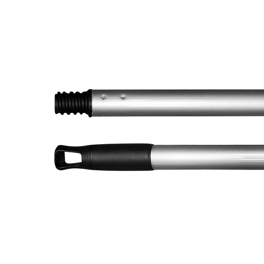 15/16" x 54" Silver Metal Handle with Plastic Threaded Tip