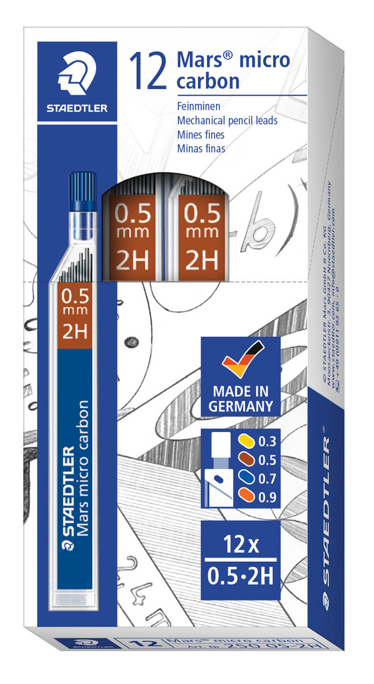 250-05-2H STAEDTLER-Mars Limited MARS M. 0.5mm 2H 12 TUBES O