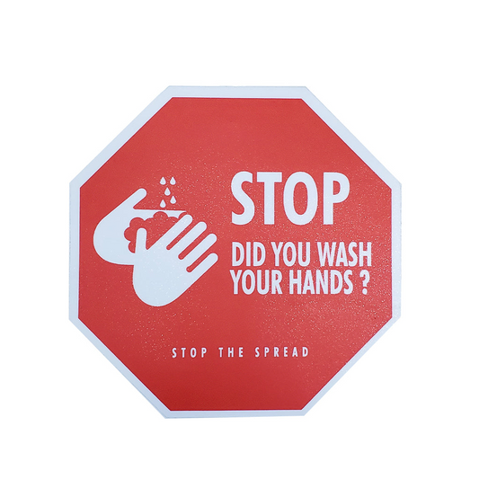 6"x 6" "Wash Hands" Floor Decal